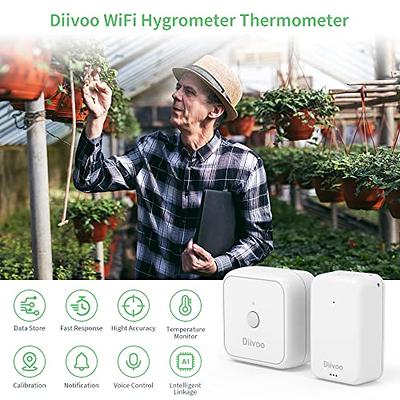 Diivoo Humidity Sensor Compatible with Alexa