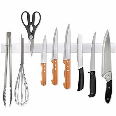 HOSHANHO Knife Set with Magnetic Knife Holder & Magnetic Knife Strips