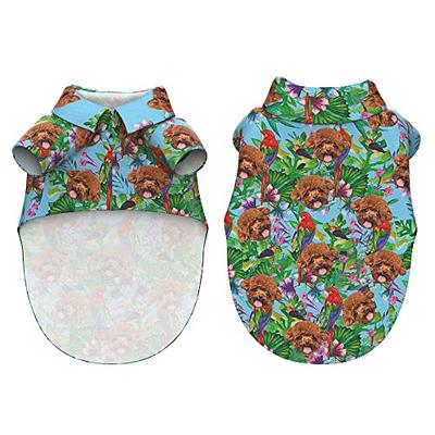 Hawaiian Dog Clothes Summer Shirt Puppy Beach Coconut Tree Vest