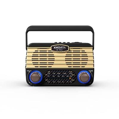 XHDATA D902 Portable Retro Vintage Radio AM FM SW Radio Bluetooth Speaker  with Flashlight, SD Card USB MP3 Player, Solar Radio Rechargeable, Good  Gift for Family for Home and Outdoor - Yahoo