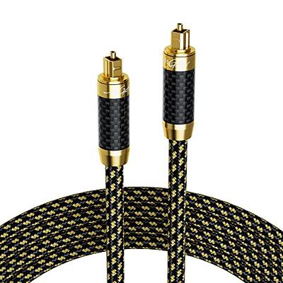 Digital Optical Audio Cable Toslink Cable(3.3 Feet)-[Flawless Audio,Ultra-Durable]  Home Theater Fiber Optic Male to Male Gold Plated for Sound Bar, TV, PS,  Xbox, Samsung 