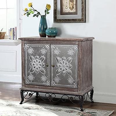 HLR Accent Cabinet with 3 Drawers and Door, Wooden Storage Cabinet with  Shelves, Sideboard for Living Room, Bedroom, Entryway, Navy Blue