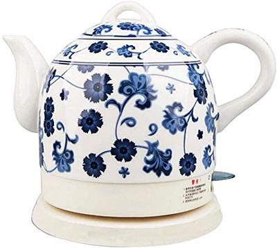 Ceramic Electric Tea Kettle With Floral Motif