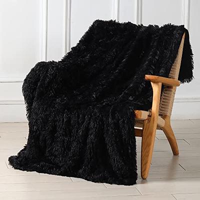 Battilo Home Luxury Fox Faux Fur Warm Elegant Cozy Throw Decorative Blanket Bed Sofa Blanket, 51x67