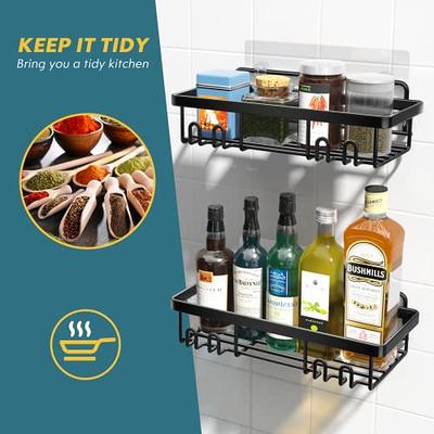 TOPCHASE Corner Shower Caddy, Shower Organizer with Soap Dish, 14 Hooks,  Adhesive Shower Shelf for Inside Shower, 3 Pack Shower Rack, No Drilling