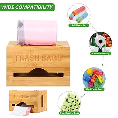 Trash Bag Holder, Fits Up to 33 Gallon Bag Roll, Trash Bag Dispenser  Garbage Bag Holder Wall Mount, Grocery Bag Storage Holder Compatible with  Hefty