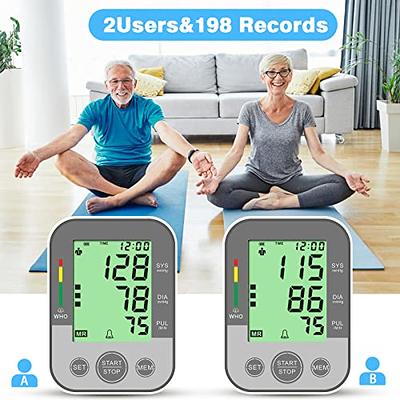 Blood Pressure Monitor PANACARE Automatic Upper Arm Machine Accurate  Adjustable Digital BP Cuff Kit 3.4'' Tri-Color Backlit Display Audio  Reading Heart Rate Indicator 8.7-16.5'' Blood Pressure Cuff