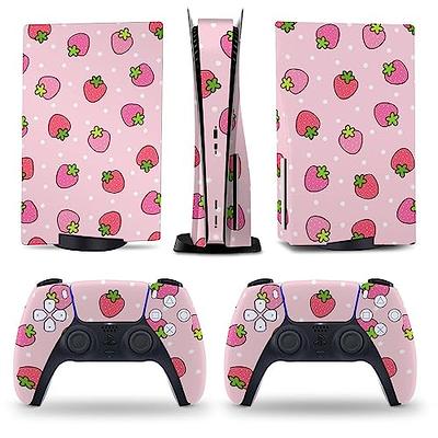 AoHanan Cute Strawberry PS5 Skin Console and Controller