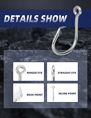 5-Pack 4X-420 Saltwater Treble Hooks - Stainless Steel Classic