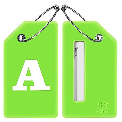 2 Pack Initial Luggage Tag, Silicone Luggage Tags for Suitcases with  Privacy Name Card and Metal Loop for Travel Sports(M) - Yahoo Shopping