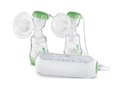 Dr. Brown’s Customflow Hospital Strength Double Electric Breast Pump with  Adjustable Settings, includes Breast Milk Collection Bottles, Flanges 