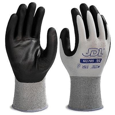 212 Performance AX360 Nitrile-Dipped Palm Work Gloves 12-Pair Bulk Pack in Gray, Large