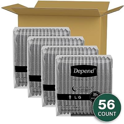 Depend Night Defense Maximum Absorbent Underwear, Medium, 15 Count