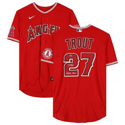 Nike Women's Replica Los Angeles Angels Mike Trout #27 Cool Base White  Jersey