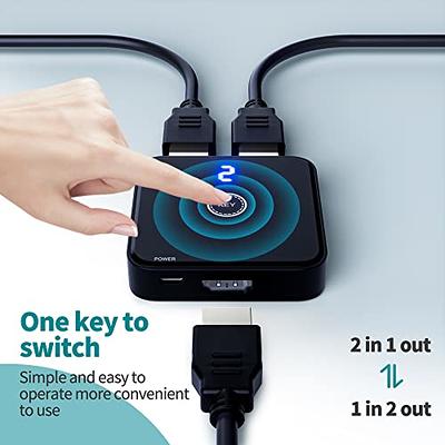 HDMI Switch 2 in 1 Out HDMI1.4 4K 3D 1080P (Bi-Directional) 