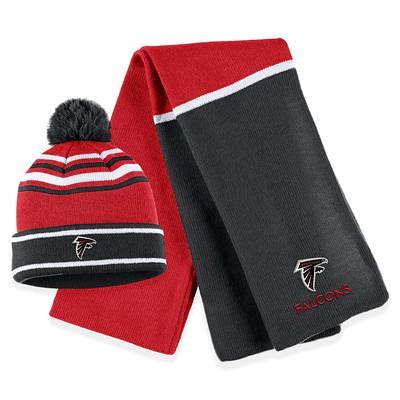 Women's WEAR by Erin Andrews Red Tampa Bay Buccaneers Colorblock Cuffed  Knit Hat with Pom and Scarf Set