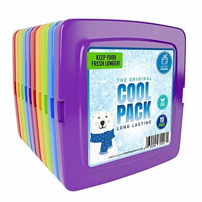 Healthy Packers Slim Ice Packs for Lunch Bags or Coolers (4 Pack