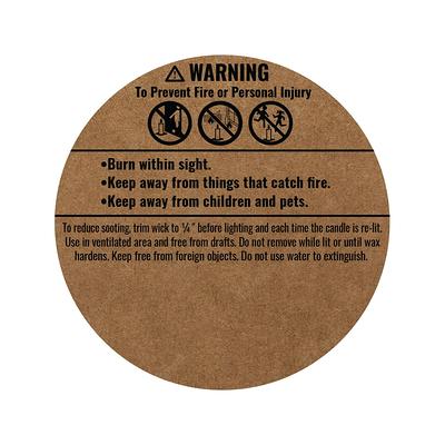 Candle Warning Label 