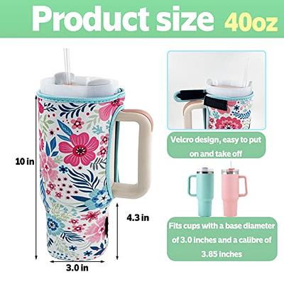 Neoprene Insulator Sleeve for Stanley Quencher Adventure 40oz Tumbler with  Handle, Reusable Protective Water Bottle Cover Sleeve Compatible with