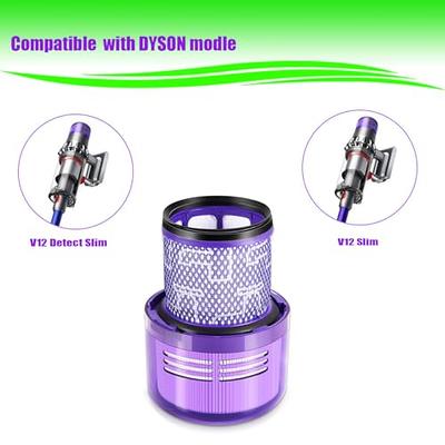 2 PACK Filter Replacement for Dyson V12 Detect Slim Cordless Vacuum and V12  Slim Vacuums, Compare to Part 971517-01（NOT for SV12 & V15 Vacuum）