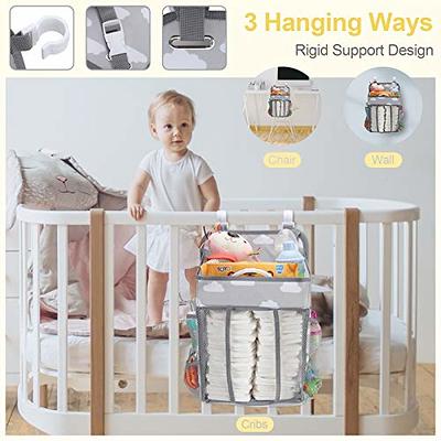 Baby Crib Storage Organizer, Diaper Organizer Crib