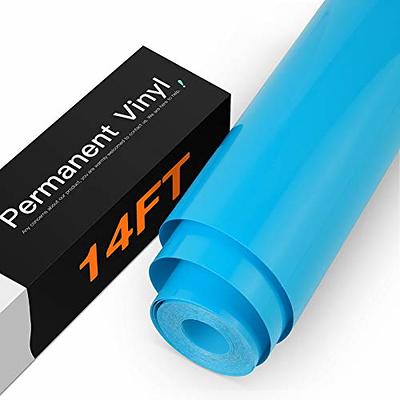 glossy Sky Blue Permanent Vinyl, 12 x 6 FT Adhesive Vinyl Roll - Lya Vinyl  glossy Sky Blue Adhesive Vinyl Roll for Silhouette an