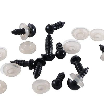 600 Pcs 12MM Safety Eyes with Washers Black Plastic Craft Dolls