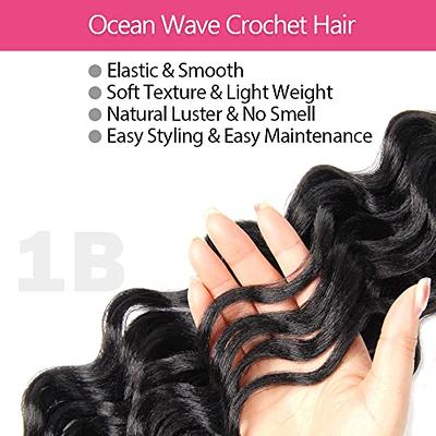 Niseyo NU Short Ocean Wave Crochet Hair 9 Inch 8 Packs Deep Wave