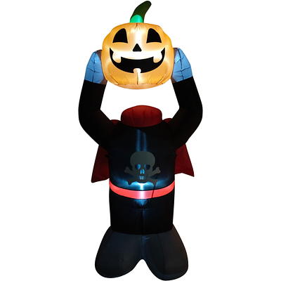 Haunted Hill Farm 6-Ft. Headless Pumpkin with Motion and Lights, Blow-Up  Inflatable Festive Halloween Decoration