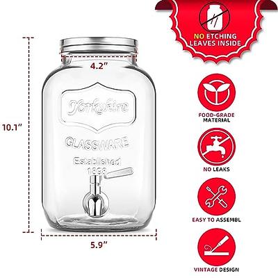 2-Gallon Yorkshire Glass Beverage Dispenser, Clear Sold by at Home