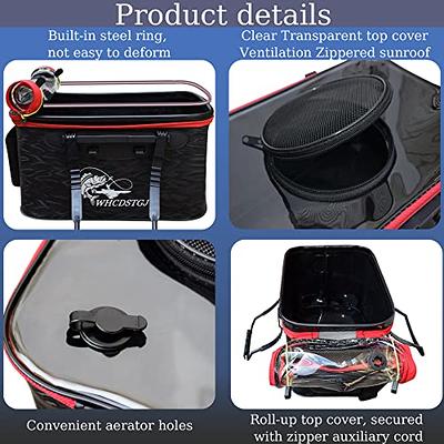 Portable Zipper Fishing Bucket Outdoor Folding EVA Fishing Bag