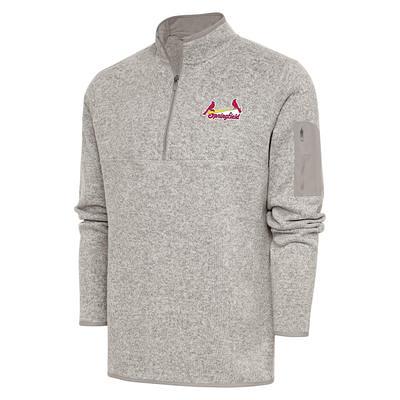 Antigua Women's St. Louis Cardinals Gray Victory Crew Pullover