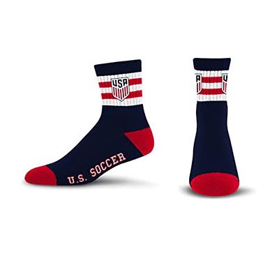 for Bare Feet Denver Broncos Youth 4-Stripe Deuce Quarter-Length Socks