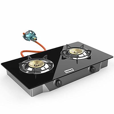 Outdoor & Indoor Portable Propane Stove, Single & Double Burners with Gas  Premium Hose for Backyard Kitchen, Camping Grill, Hiking Cooking, Outdoor  Recreation (RQ62-LARGE,2Burners) - Yahoo Shopping
