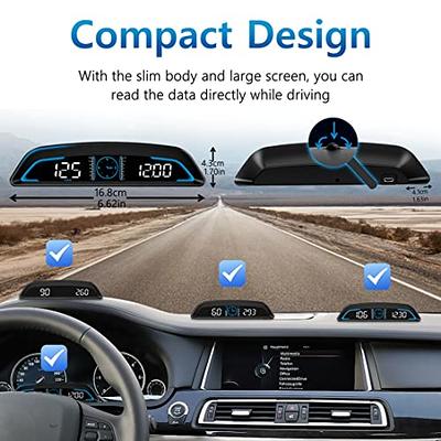 NikoMaku Digital GPS Speedometer Universal Car Head Up Display, LCD Display  HUD with MPH Speed Compass Overspeed/Fatigue Driving Alarm Travel Distance  HUD G3 Works for All Vehicle - Yahoo Shopping