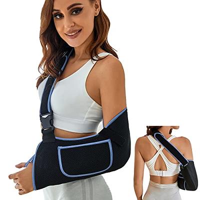 Universal rotator cuff brace shoulder immobilizer arm sling for shoulder  injury arm brace shoulder sling arm sling for men shoulder brace for torn rotator  cuff arm sling black. 