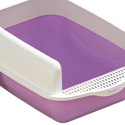 YUEPET 2 Sets Stainless Steel Cat Litter Box with High Sides, Durable Metal Cat  Litter Basin