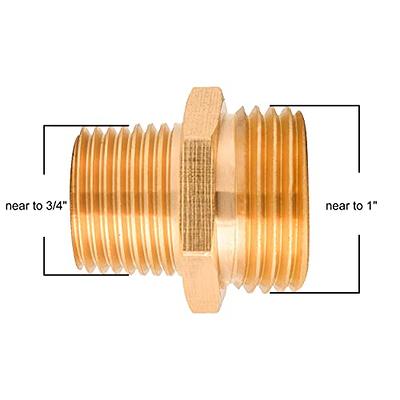  Litorange 2 PCS Brass Bulkhead Coupling Both End 1/4