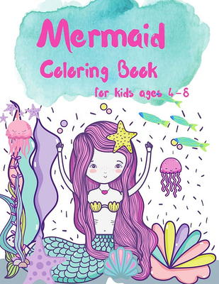 mermaid coloring book(Vol-2: mermaid coloring book for kids ages 4-8 !  Delightful Unique Drawings To Color For All Mermaid Lovers creative kids