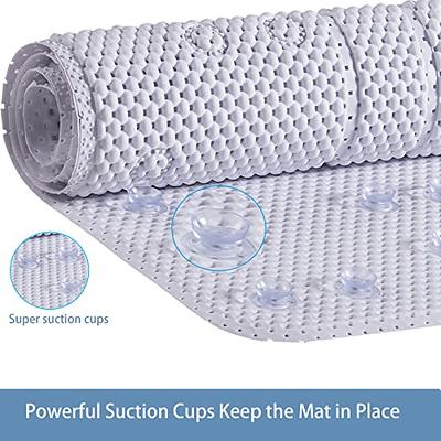 TEMIR Non Slip Shower Mat with Suction Cups and Drain Holes, 30x17 in  (75x43 cm), Soft