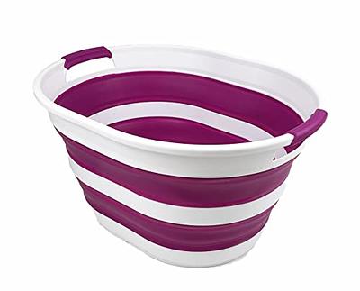 Homeika 42L (11 Gallon) Collapsible Plastic Laundry Basket - Foldable Pop Up Storage Container/Organizer - Portable Washing Tub - Space Saving Hamper/