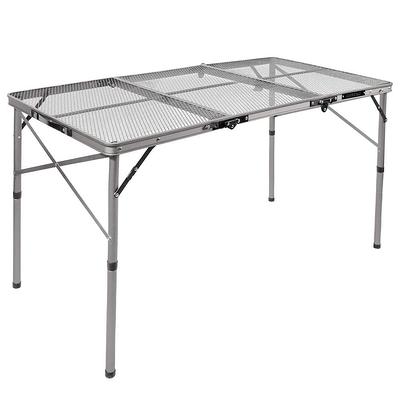 Costway Grey Aluminum Adjustable Camping Table OP70268GR - The Home Depot