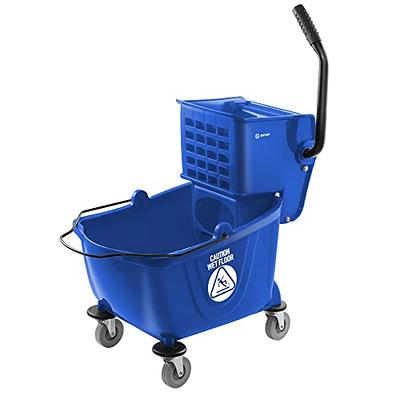 Lavex 26 Qt. Red Mop Bucket and Side Press Wringer Combo