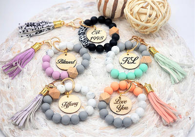 Bangle Key Ring  Bracelet Chain Wristlet Keychain Silicone Cute Small  Pretty Gift For Girls Women - Yahoo Shopping