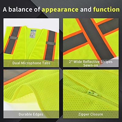 SHORFUNE Hi Vis Safety Reflective Jacket for Men, Waterproof Class