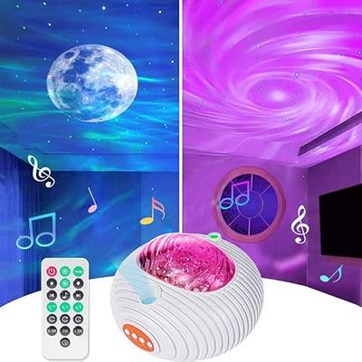 Galaxy Projector Lights Starry Night Light Moon Star Nebula Wave Projector  with Music Bluetooth Speaker RGB Color Changing Remote&Voice Control Party