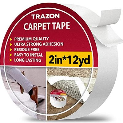 50MM Double Sided Carpet Tape for Area Rugs Residue-Free Wood