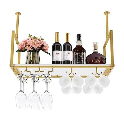 2pcs/set Hanging Wine Glasses Holder Rack Bar Cup Shelf Under Cabinet  Storage Organizer