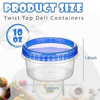 Yinkin 30 Pack Plastic Freezer Containers for Food Storage, Twist Top Food  Soup Storage Containers with Lids, Stackable, Reusable, Leakproof, Airtight,  Stackable, Microwave Safe (Blue) - Yahoo Shopping