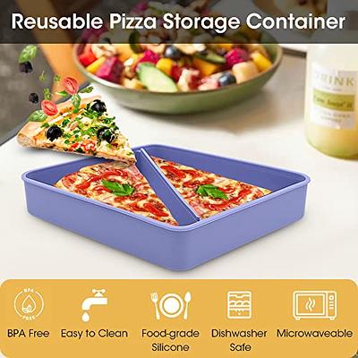 Pizza Leftover Storage Container,pizza Organizer Box Save Space Reusable  Pizza Slicone Storage Cont